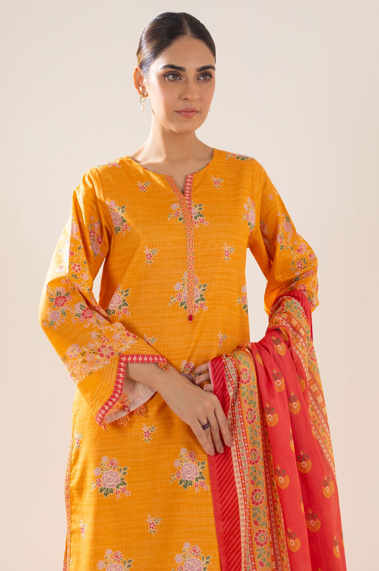 Stitched 3 Piece Printed Lawn Suit