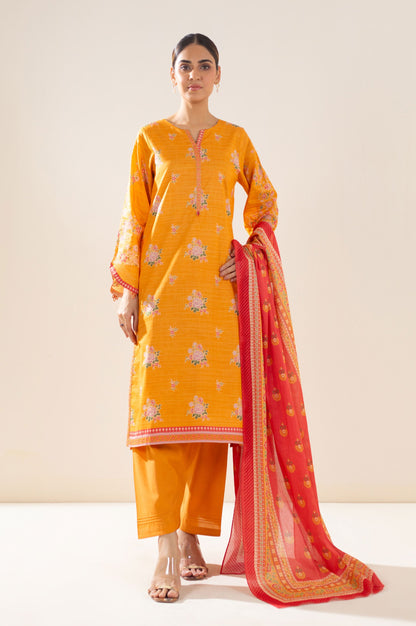 Stitched 3 Piece Printed Lawn Suit