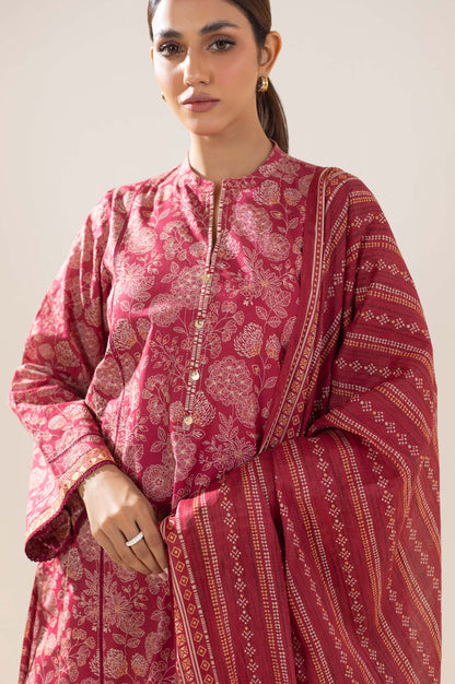 Unstitched 3 Piece Printed Lawn Suit
