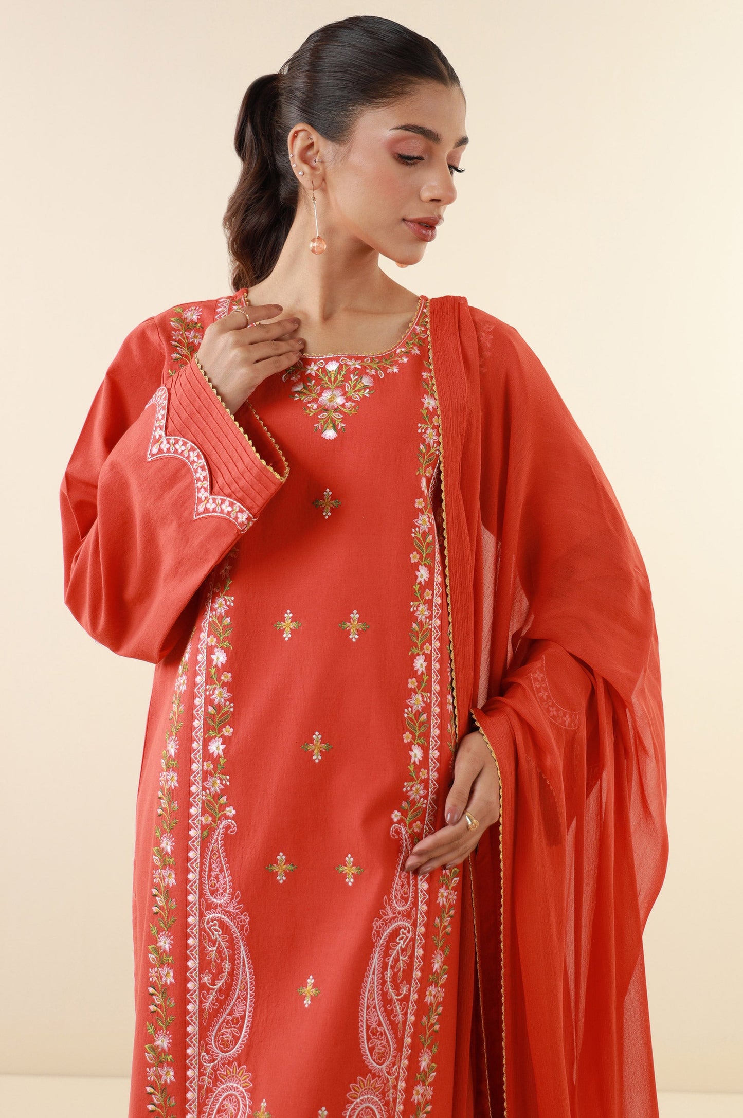 Unstitched 3 Piece Embroidered Lawn Suit