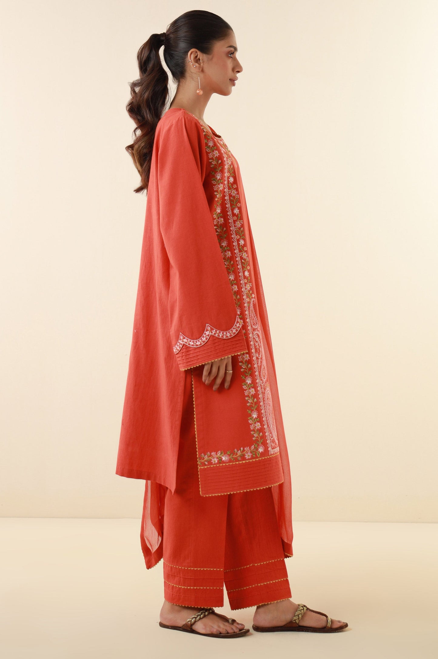 Unstitched 3 Piece Embroidered Lawn Suit