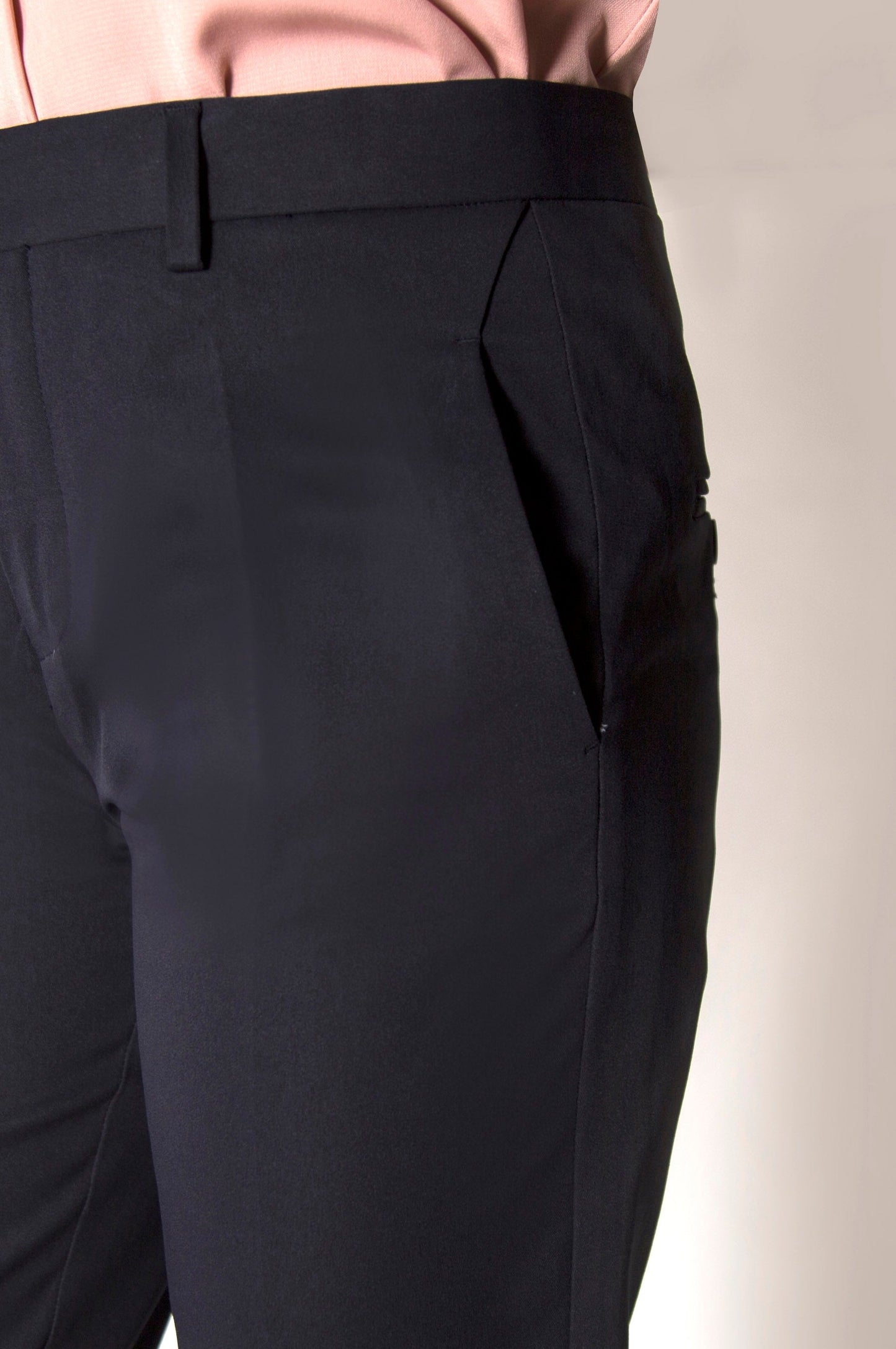Straight Fit Formal Pants - Midnight Blue
