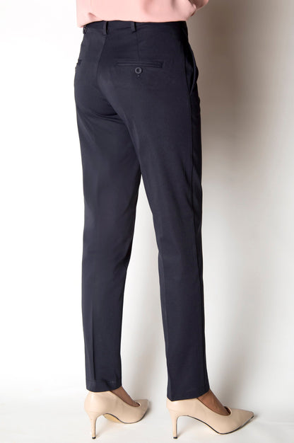 Straight Fit Formal Pants - Midnight Blue