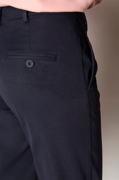 Straight Fit Formal Pants - Midnight Blue