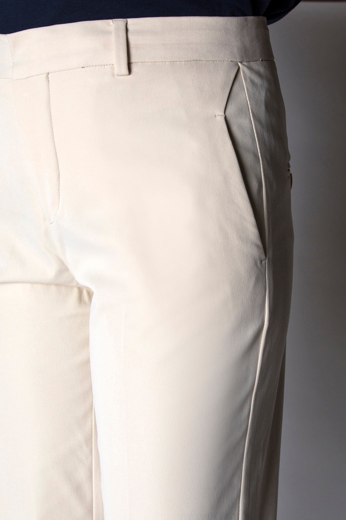 Straight Fit Formal Pants - Ivory