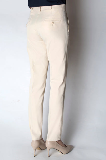 Straight Fit Formal Pants - Ivory
