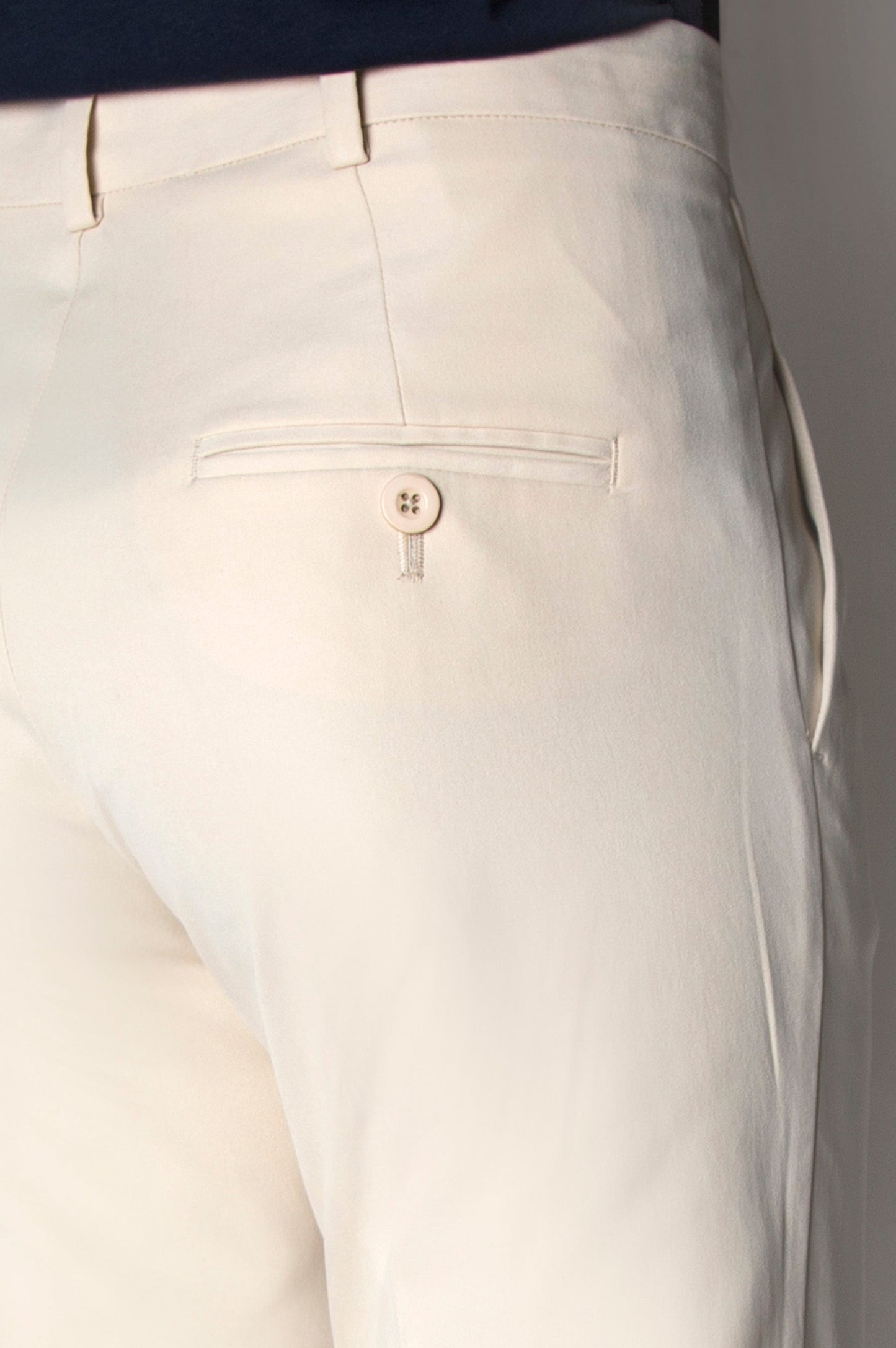 Straight Fit Formal Pants - Ivory