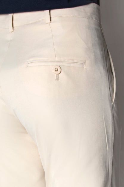 Straight Fit Formal Pants - Ivory