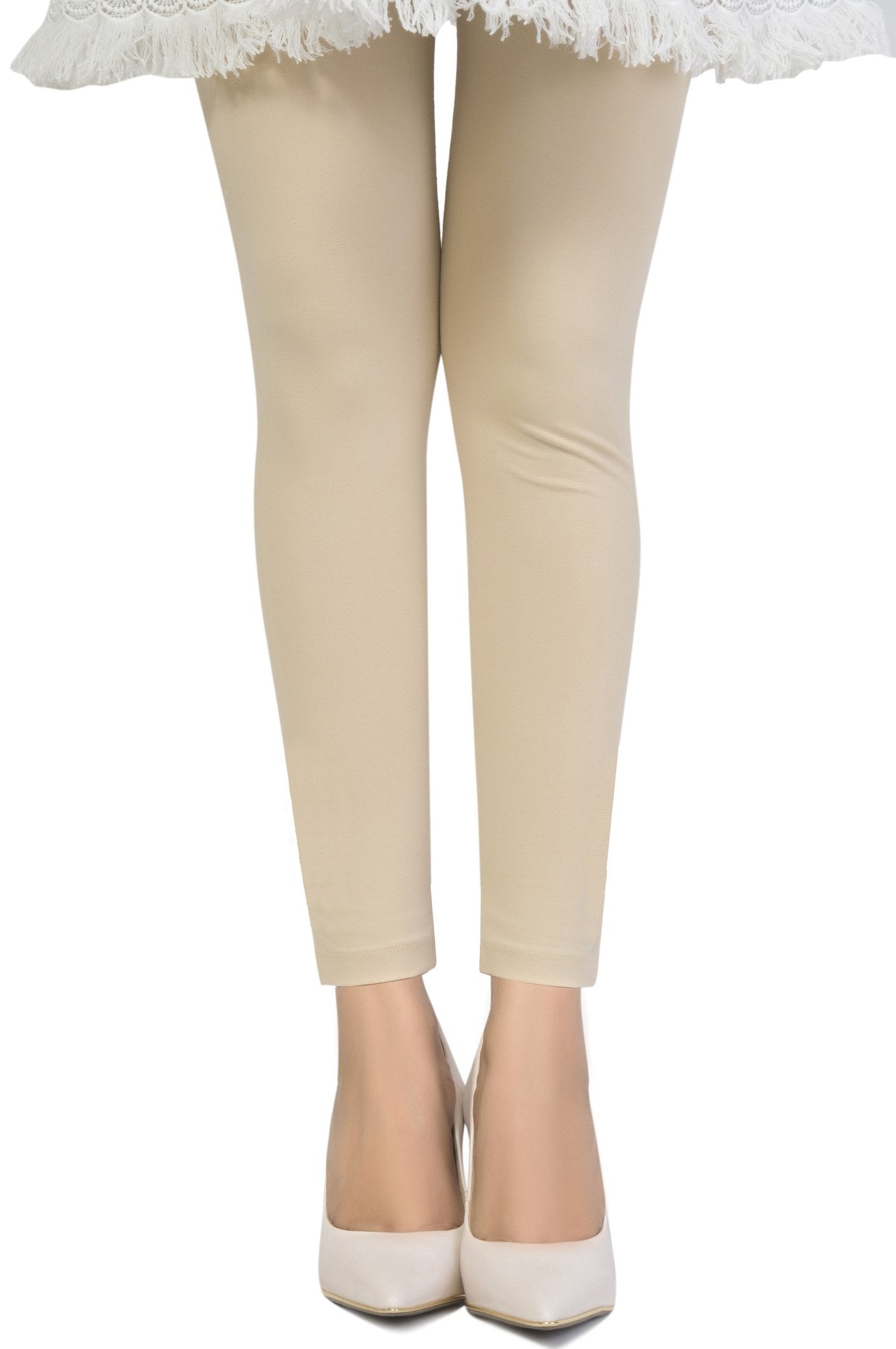 Basic Plain Tights - Beige