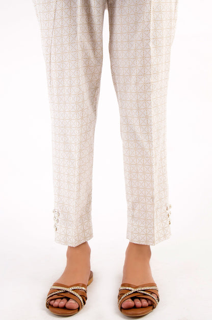 Embellished Cigarette Pants - Gold Paste