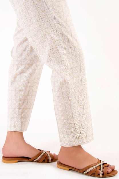 Embellished Cigarette Pants - Gold Paste