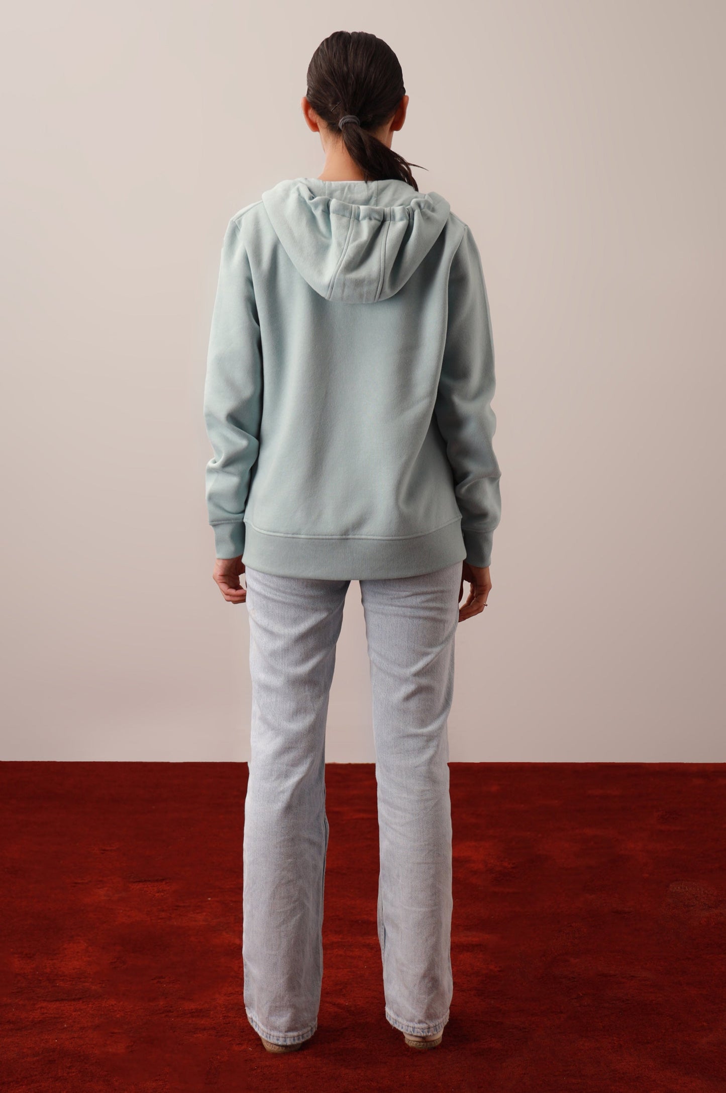 Light Blue Zipper Hoodie