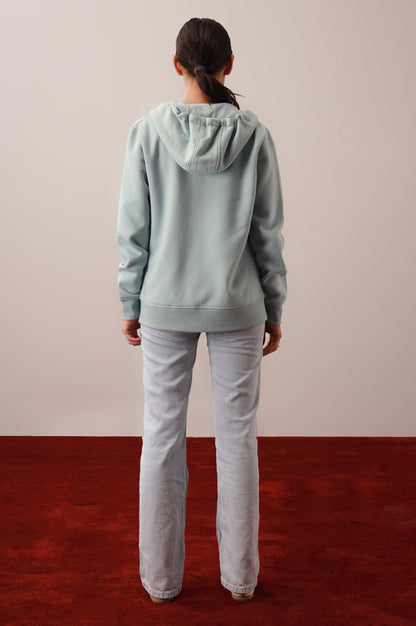 Light Blue Zipper Hoodie