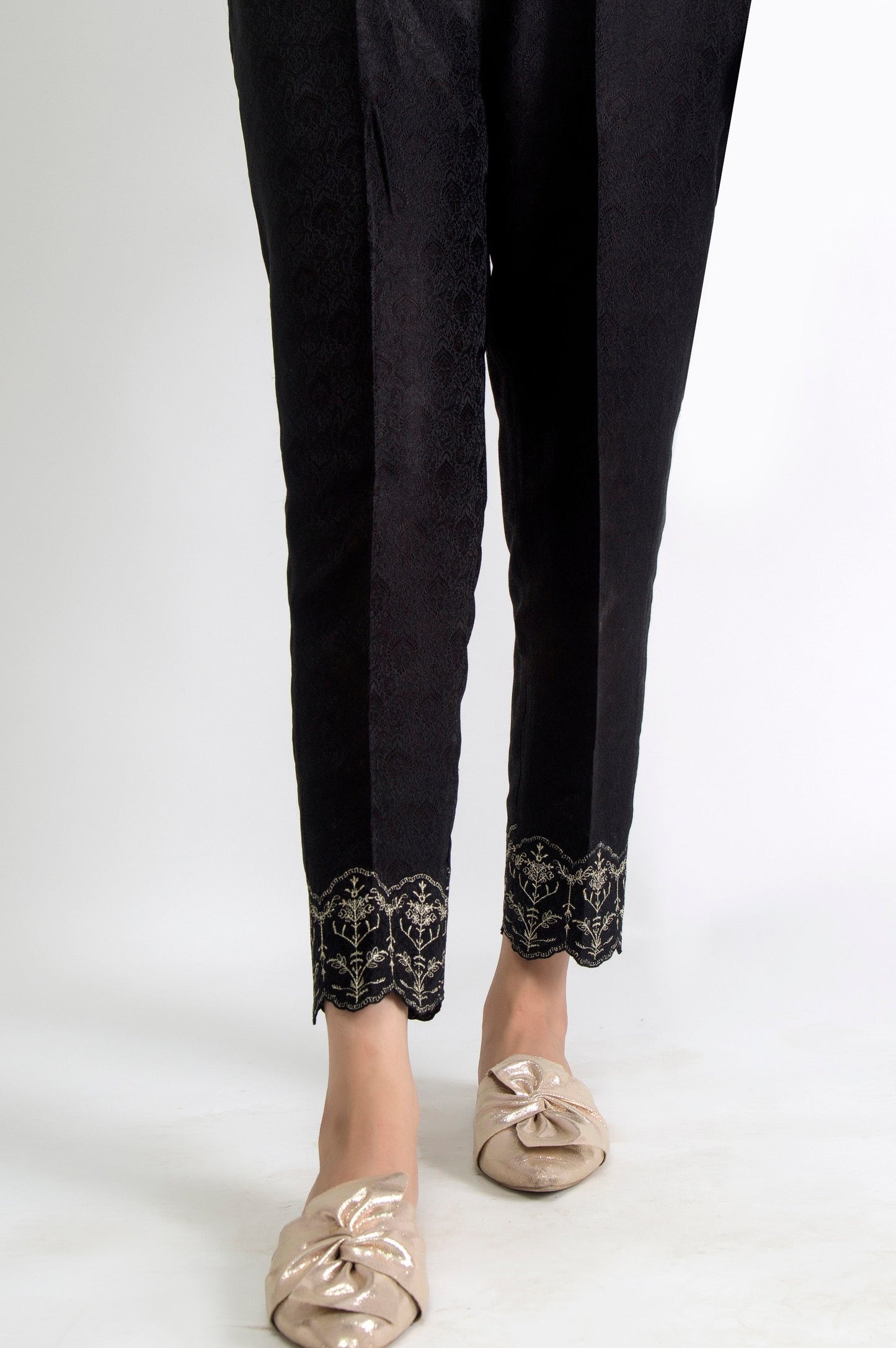 Embroidered Jamawar Pants