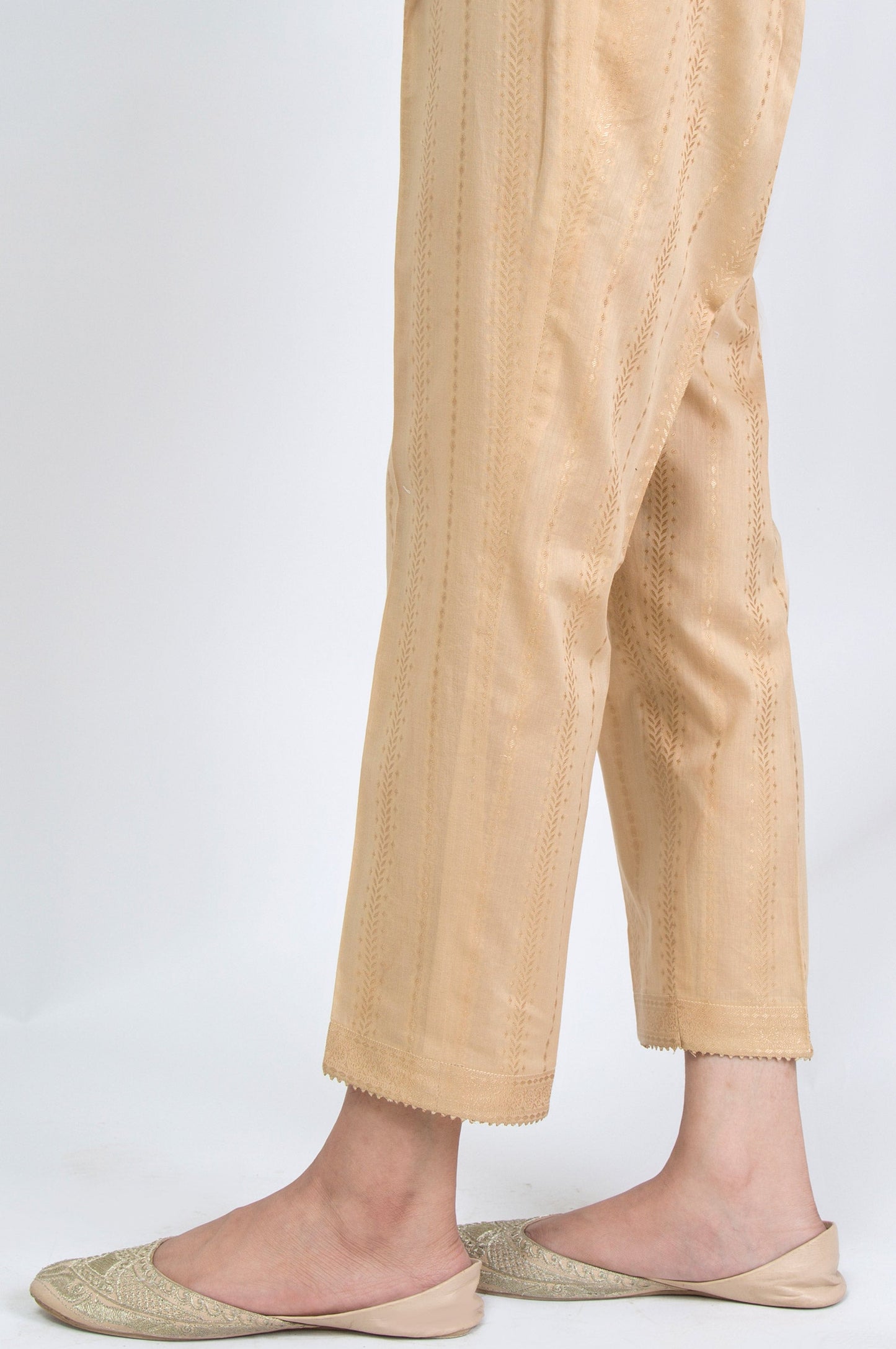 Jacquard Embroidered Cigarette Pants