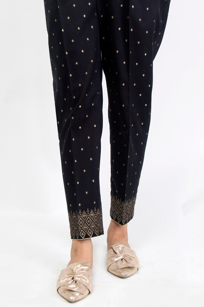 Jacquard Embroidered Cigarette Pants