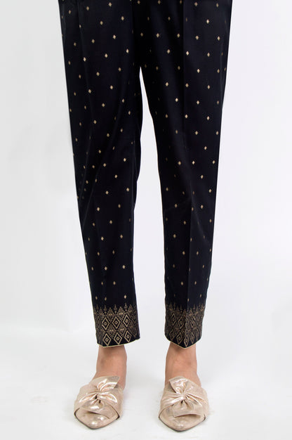 Jacquard Embroidered Cigarette Pants