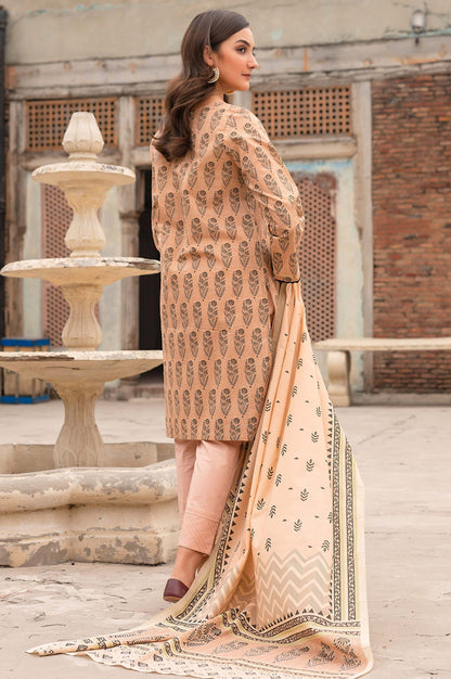 Stitched 3 Piece Printed Linen Viscose Suit