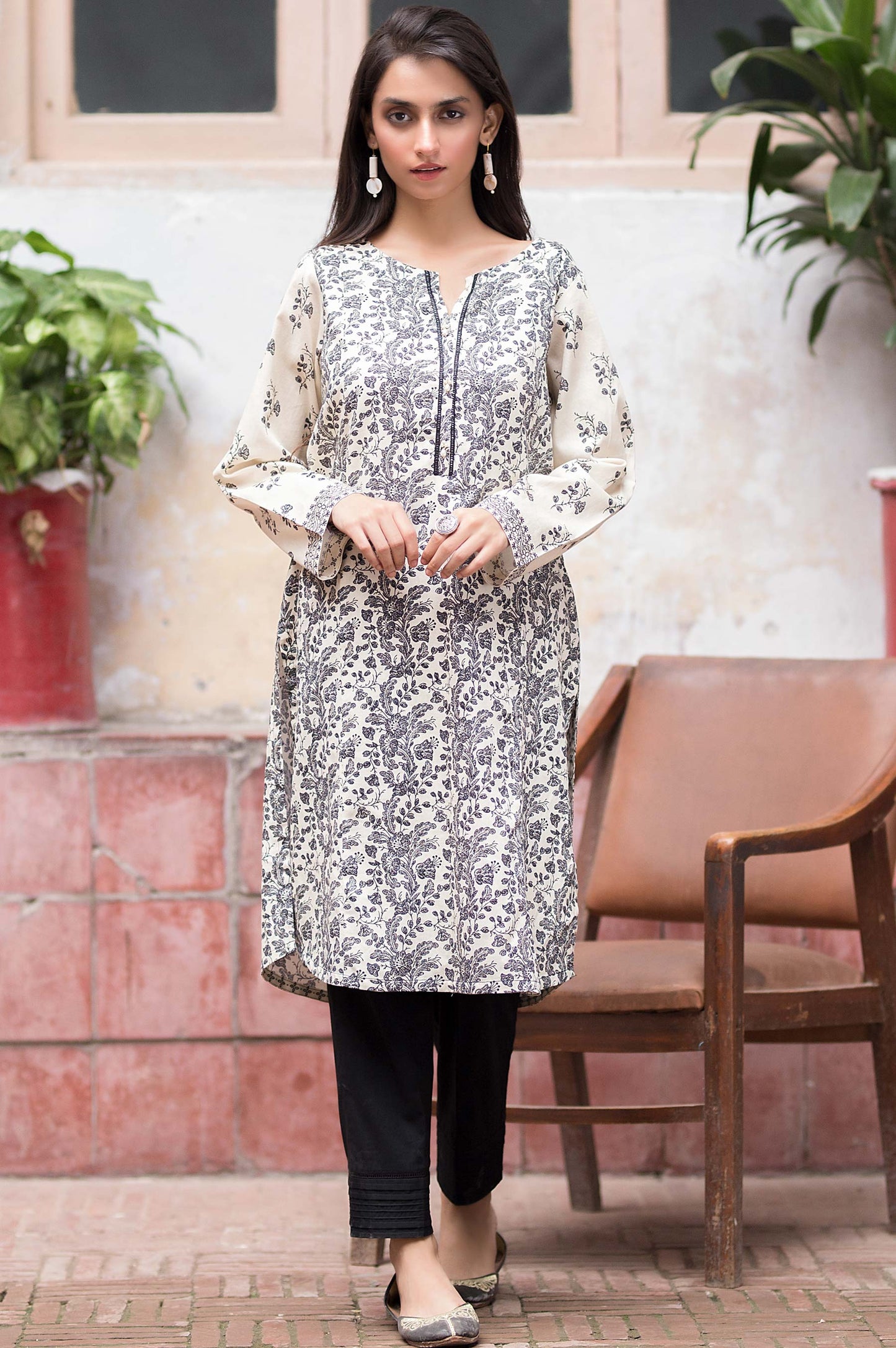 Stitched 1 Piece Digital Printed Cambric Shirt