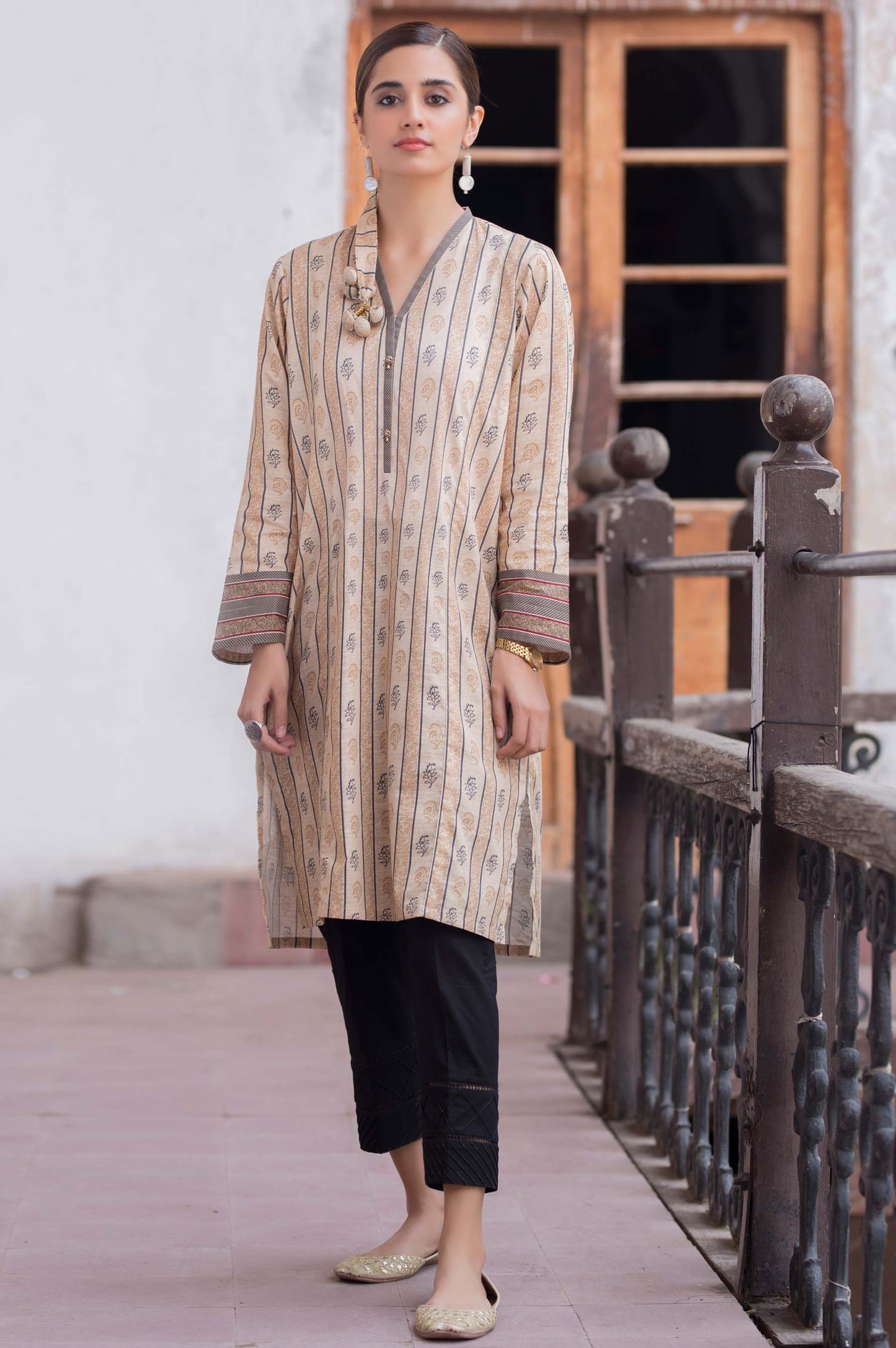 Stitched 1 Piece Digital Printed Cambric Shirt