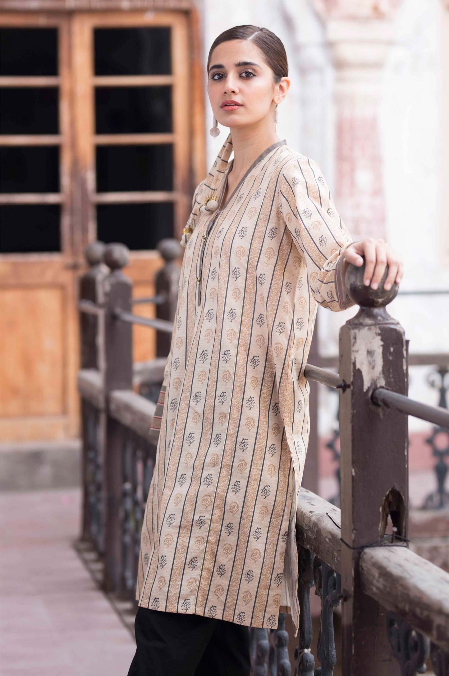 Stitched 1 Piece Digital Printed Cambric Shirt