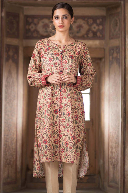 Stitched 1 Piece Digital Printed Cotton Satin Shirt