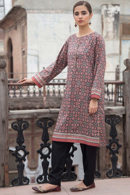 Stitched 1 Piece Digital Printed Cotton Satin Shirt