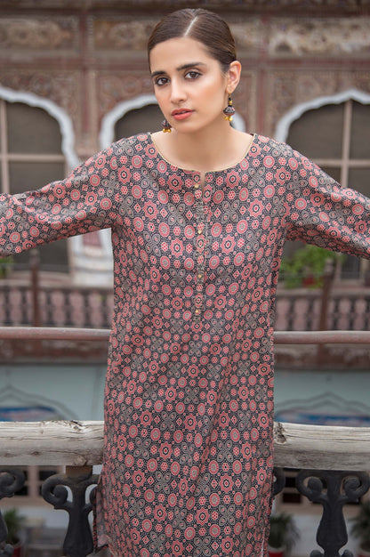 Stitched 1 Piece Digital Printed Cotton Satin Shirt