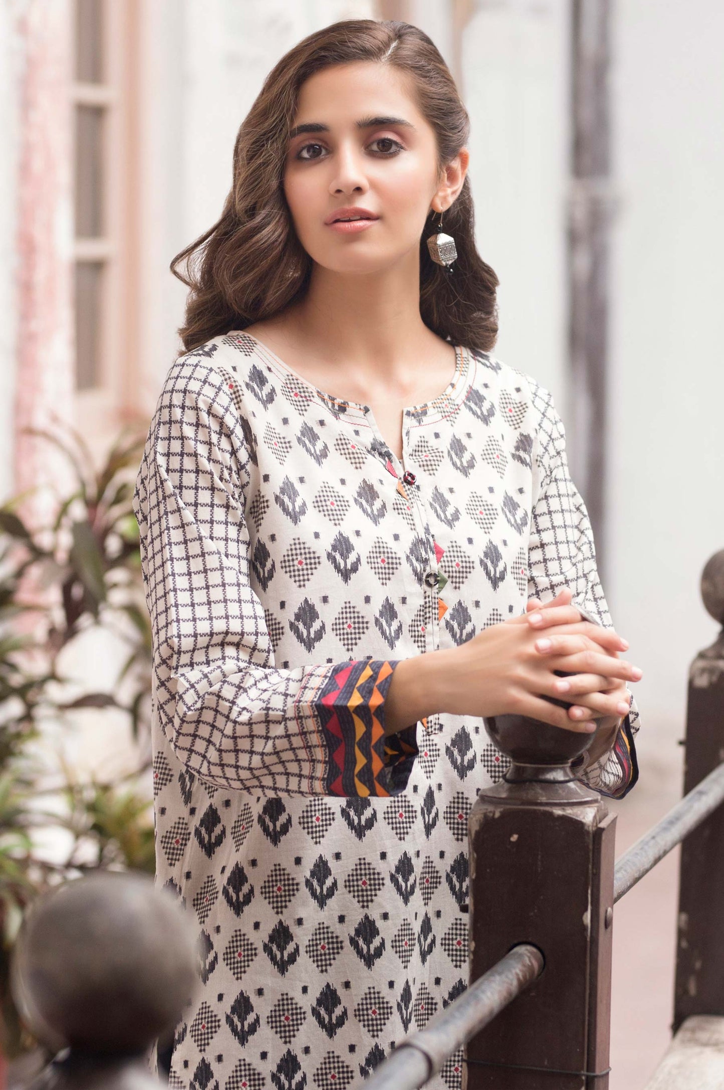 Stitched 1 Piece Digital Printed Cotton Satin Shirt