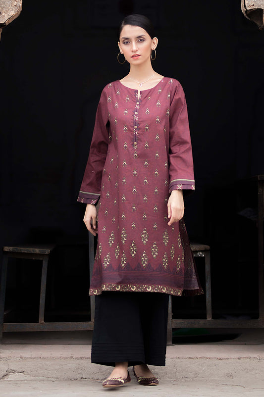 Stitched 1 Piece Digital Printed Cotton Satin Shirt