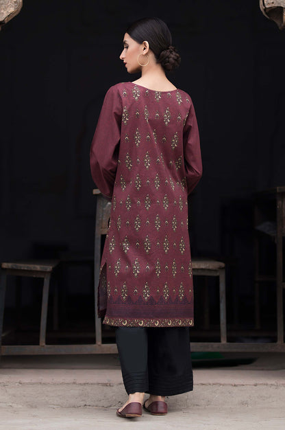 Stitched 1 Piece Digital Printed Cotton Satin Shirt