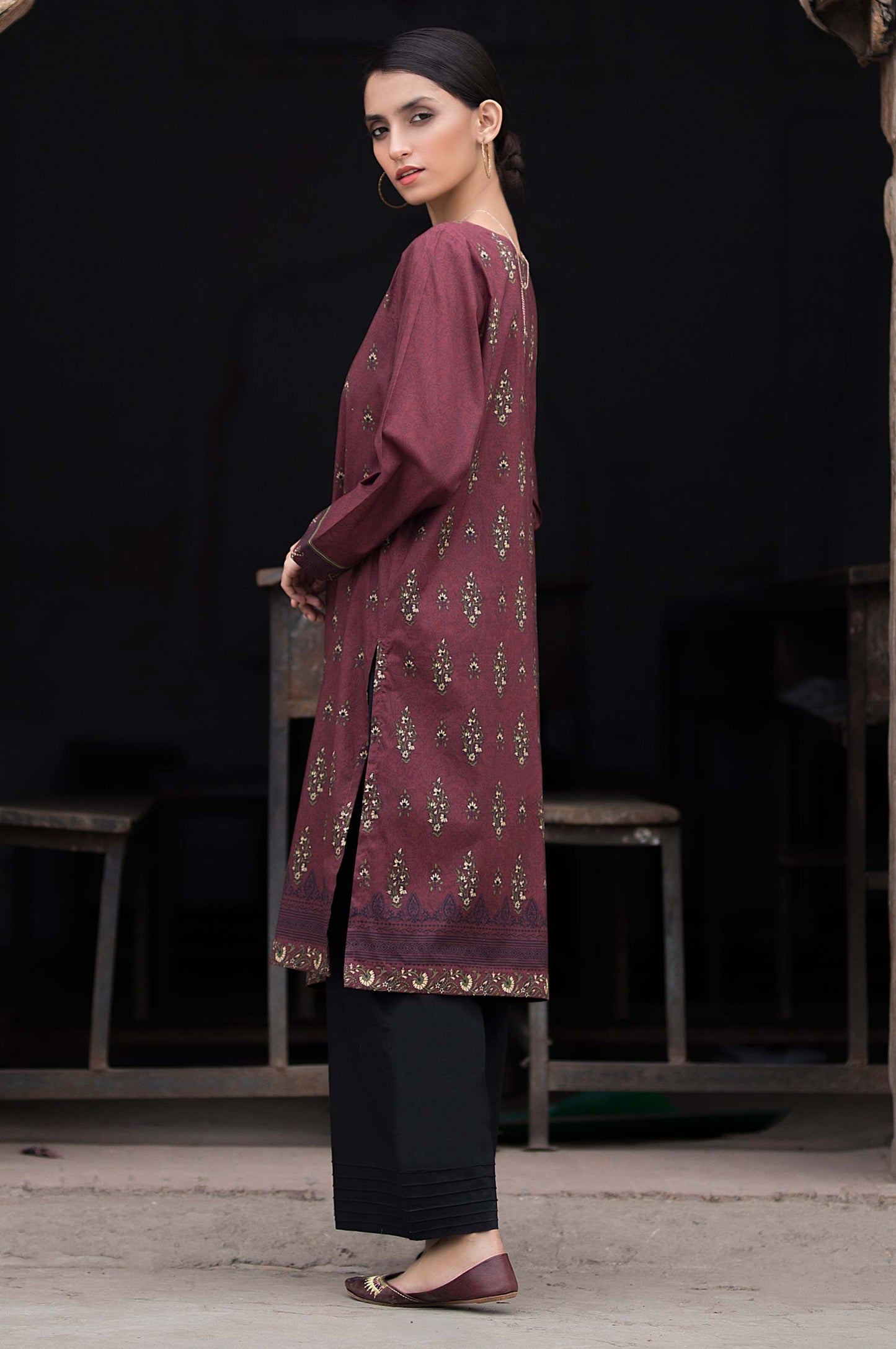 Stitched 1 Piece Digital Printed Cotton Satin Shirt