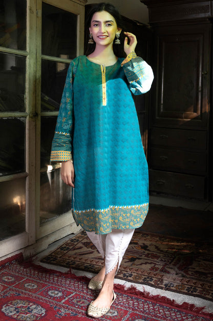 Stitched 1 Piece Printed Cambric