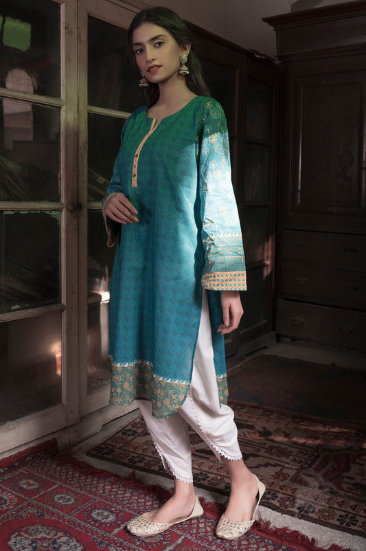 Stitched 1 Piece Printed Cambric