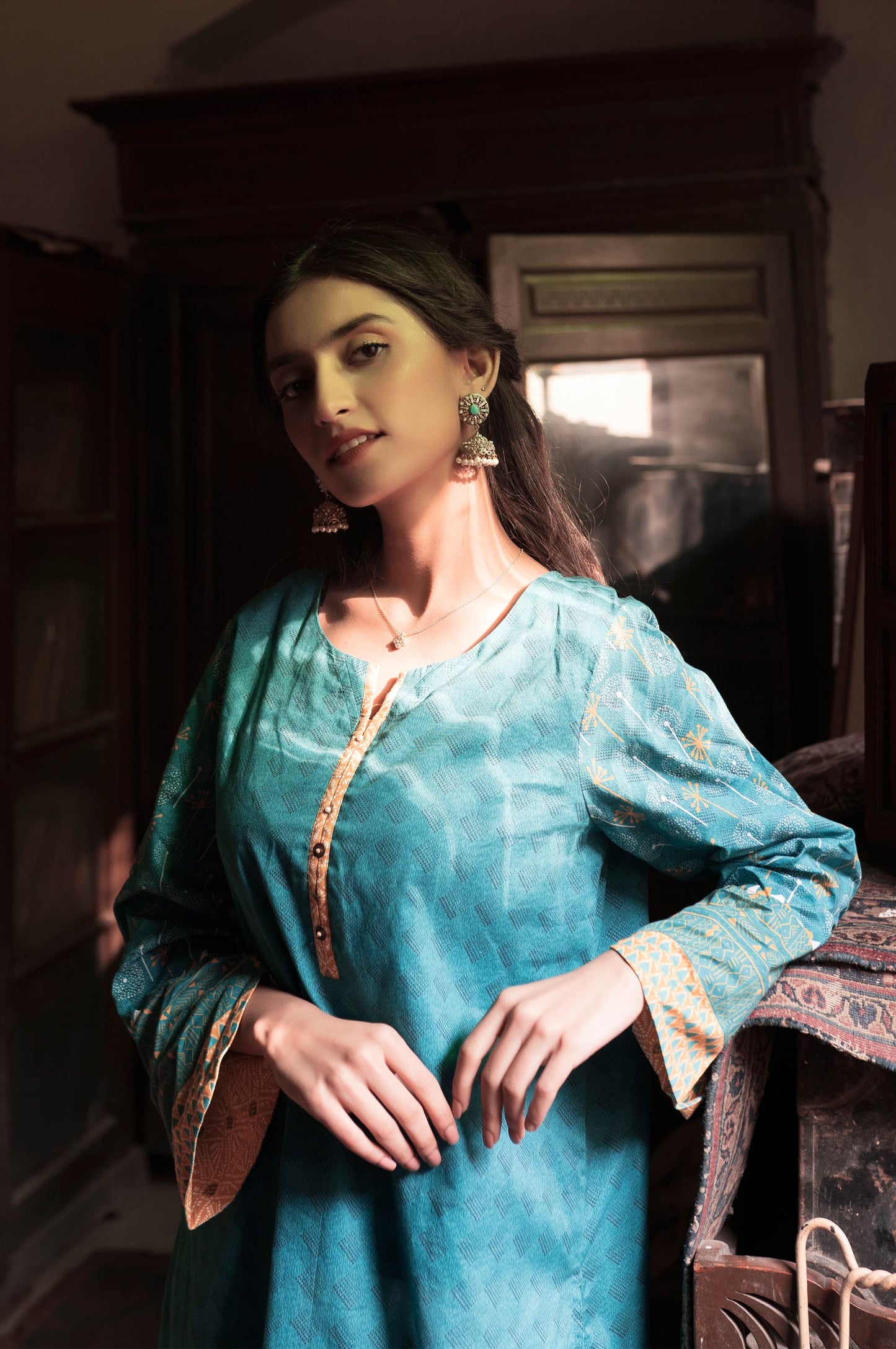 Stitched 1 Piece Printed Cambric