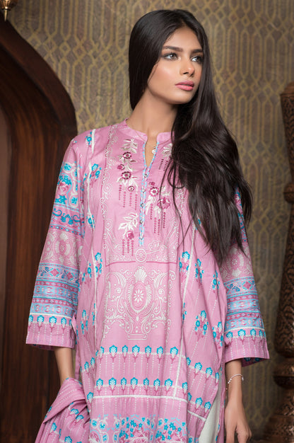 Stitched 3 Piece Printed Doria Lawn Suit