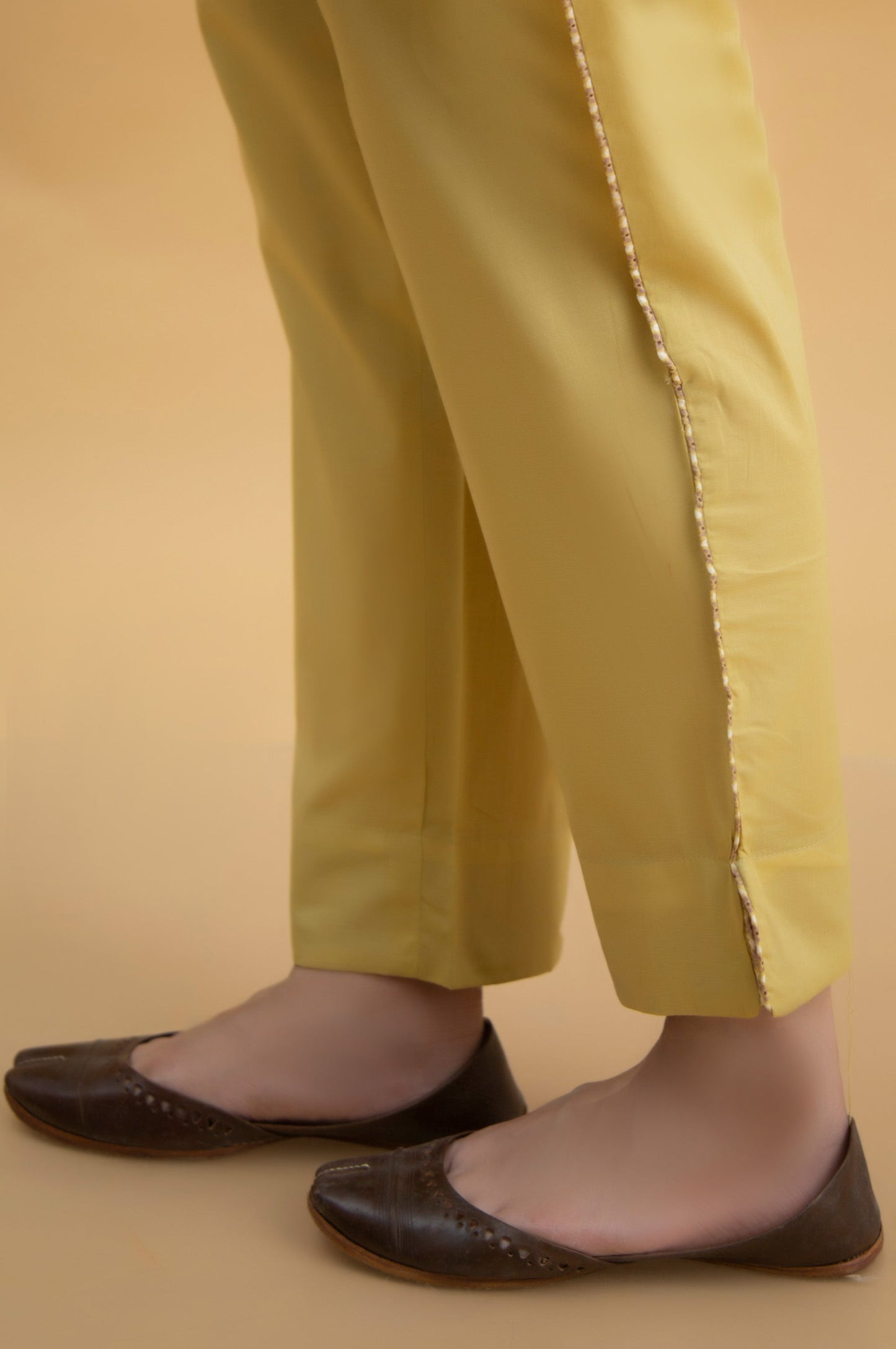 Basic Cambric Cigarette Pants - Blonde