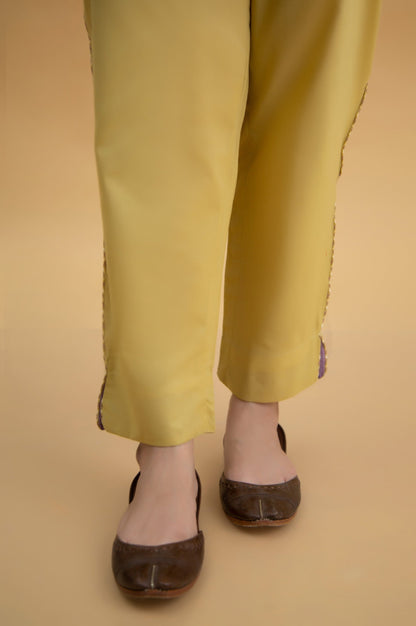 Basic Cambric Cigarette Pants - Blonde