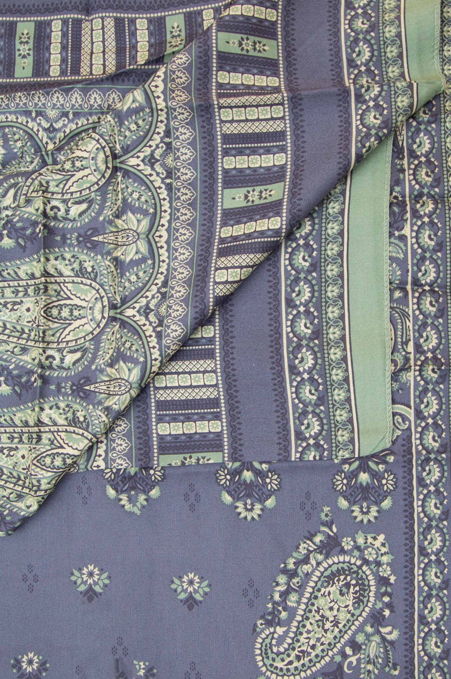 Printed Linen Viscose Dupatta - Grey