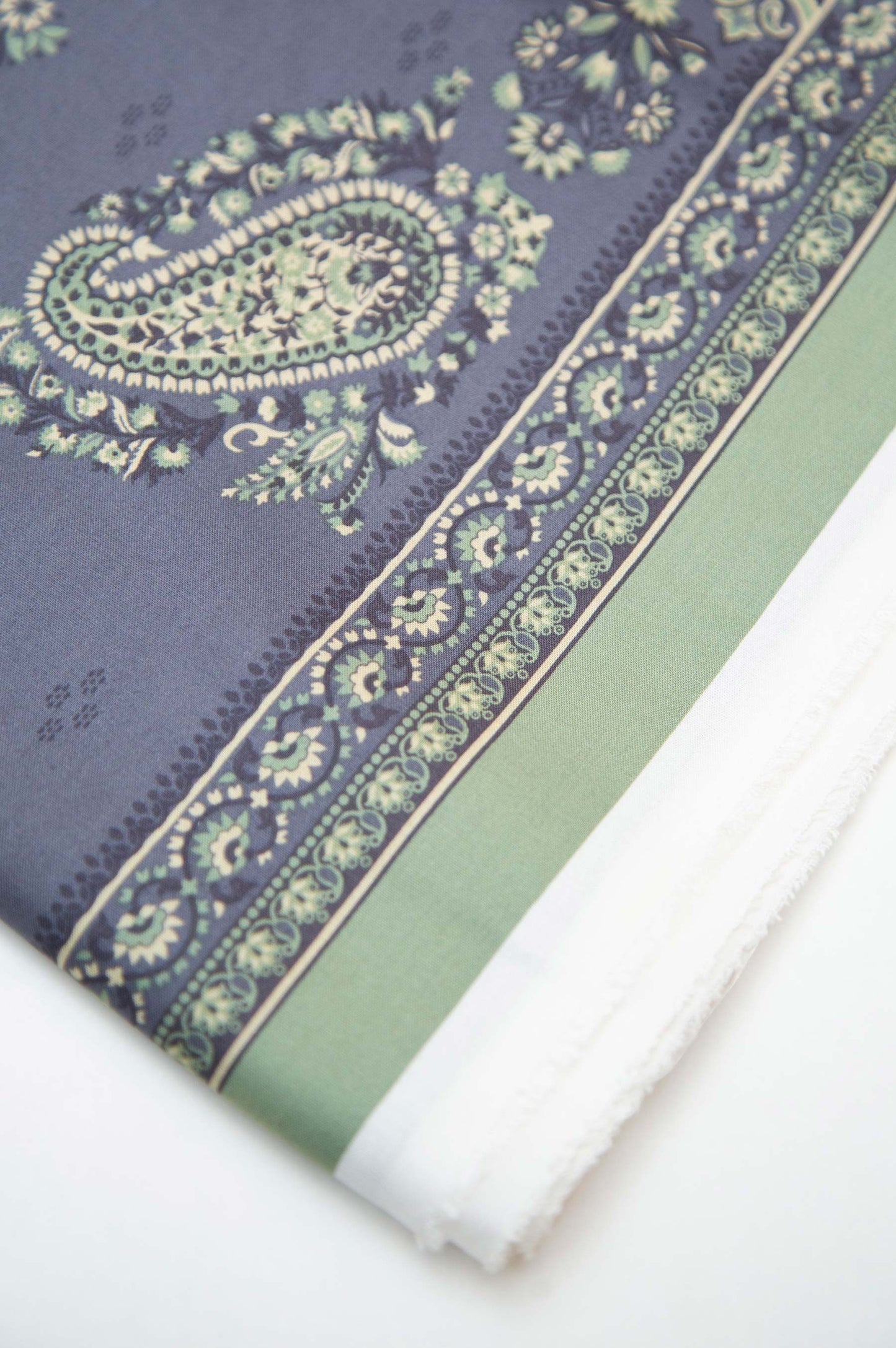 Printed Linen Viscose Dupatta - Grey