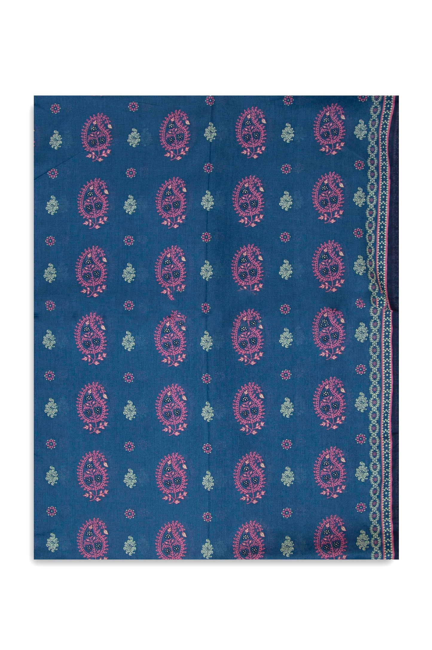 Printed Lawn Dupatta - Persian Blue