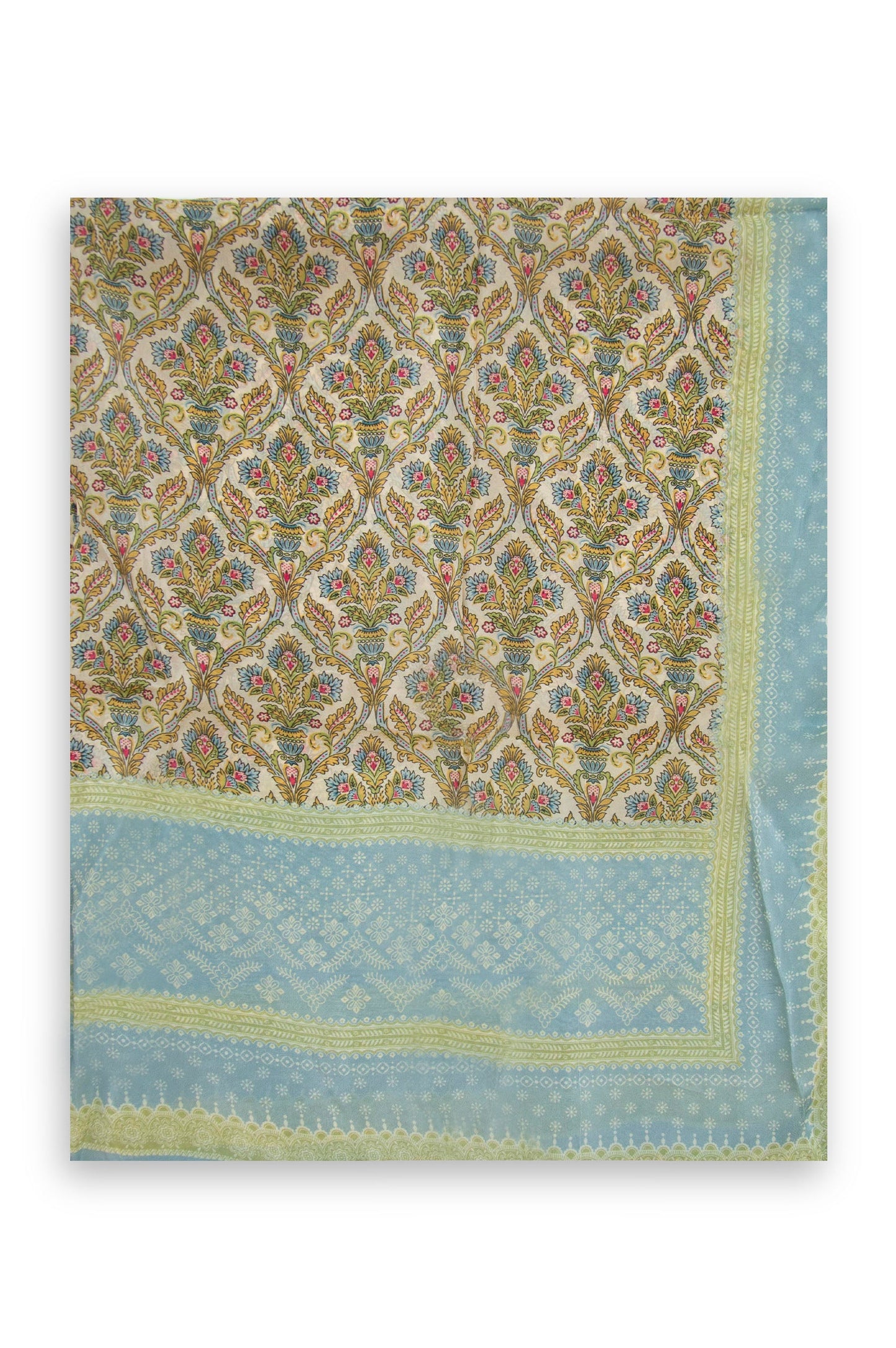 Printed Cotton Silk Dupatta - Coffee