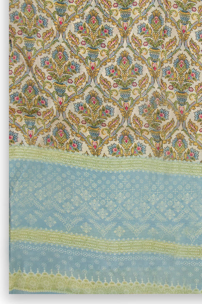 Printed Cotton Silk Dupatta - Coffee