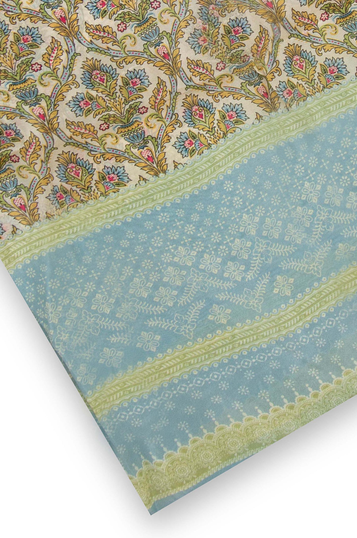 Printed Cotton Silk Dupatta - Coffee