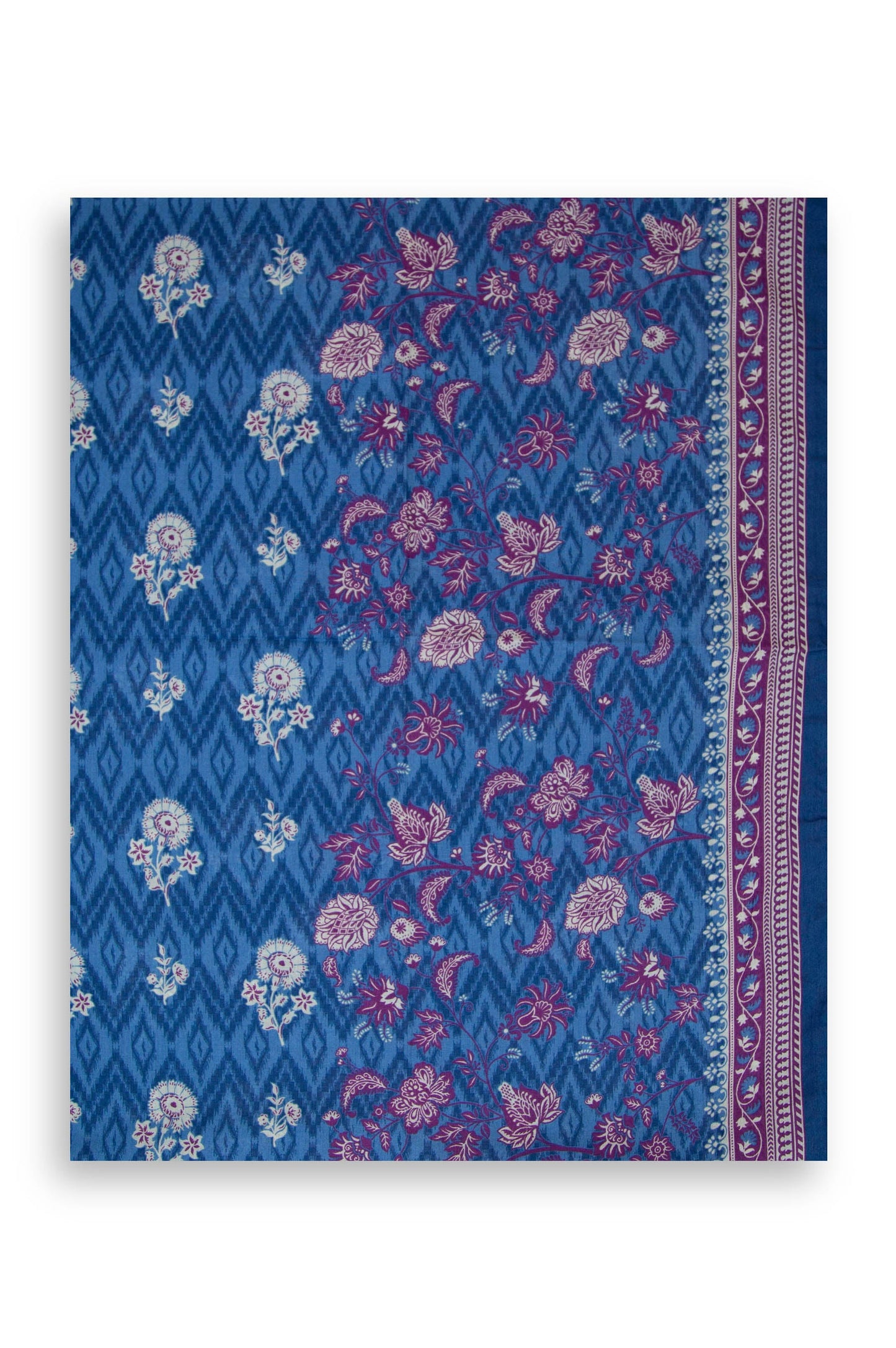 Printed Lawn Dupatta - Blue