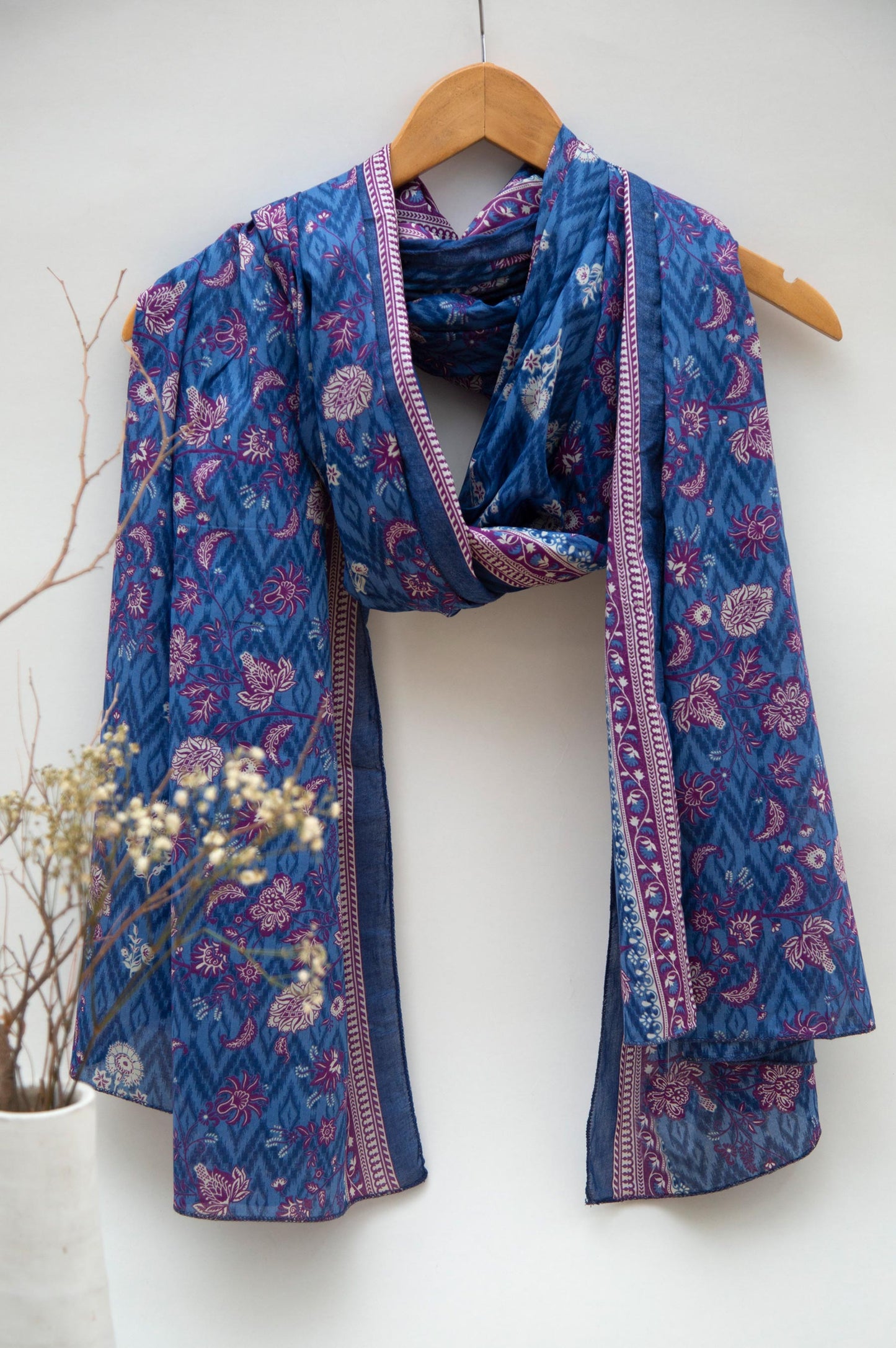 Printed Lawn Dupatta - Blue