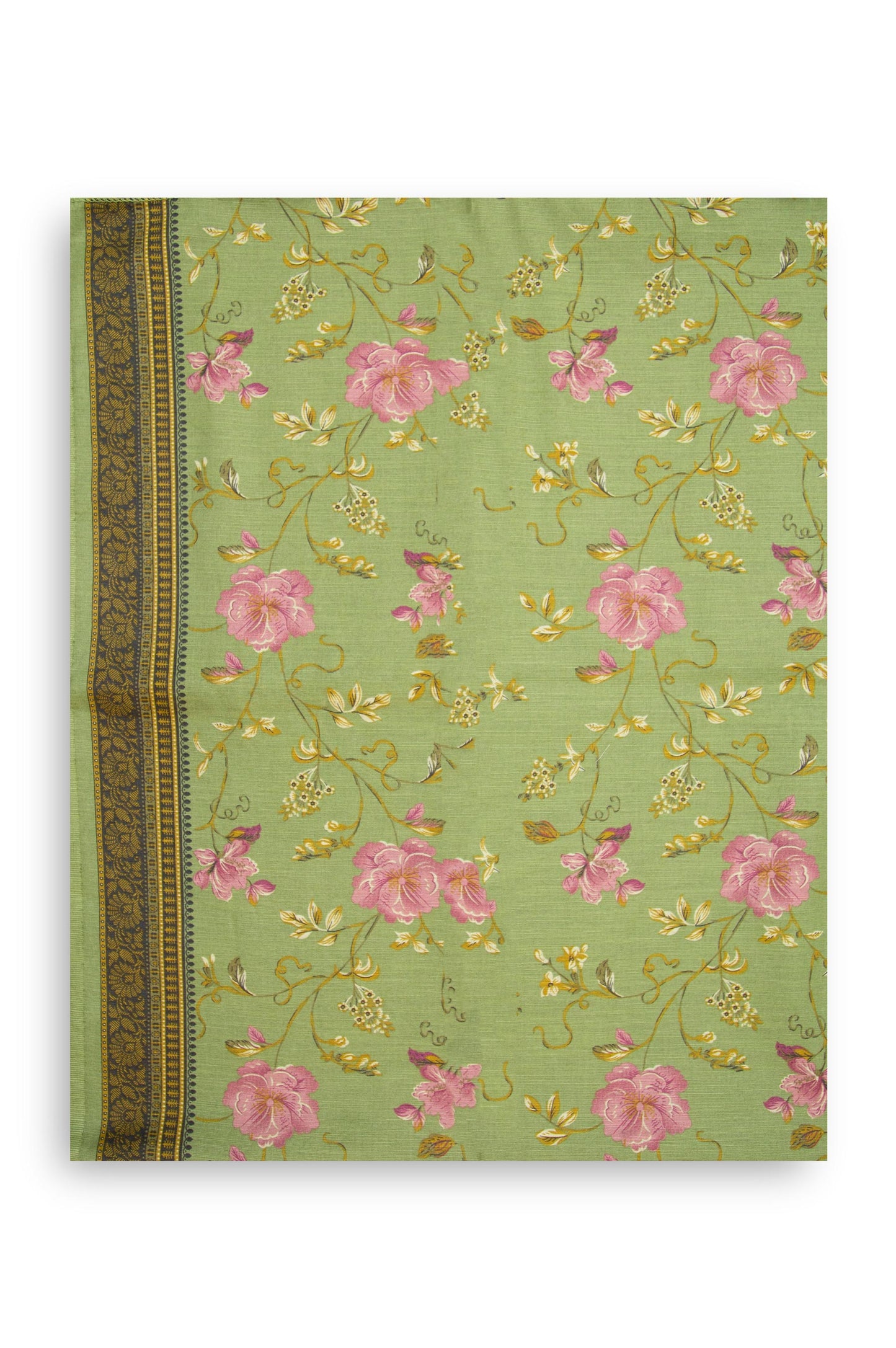 Printed Khaddar Dupatta - Green