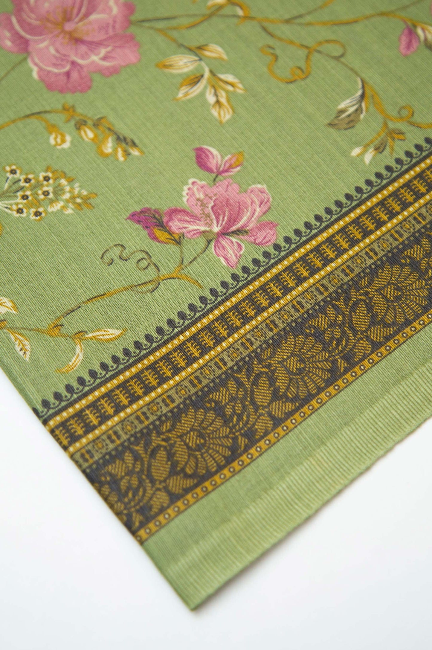 Printed Khaddar Dupatta - Green