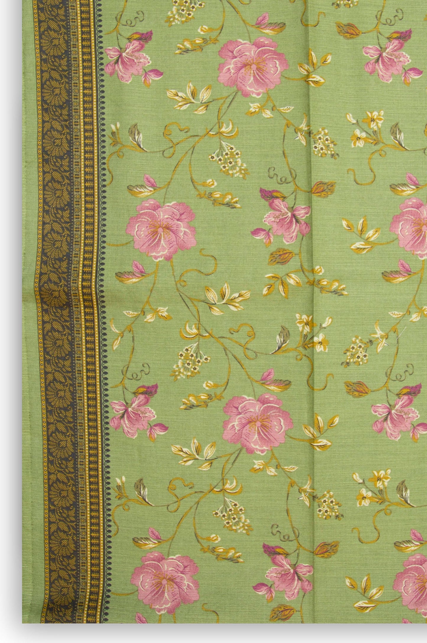 Printed Khaddar Dupatta - Green