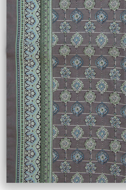 Printed Lawn Dupatta - Grey